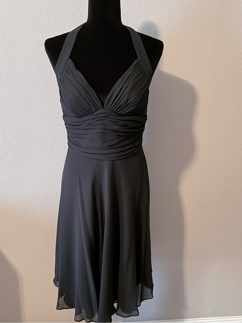 White House Black Market Black Halter Backless Cocktail Dress